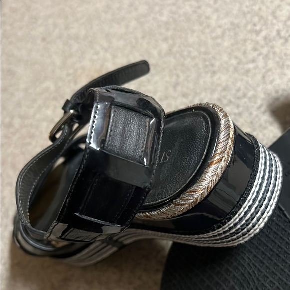 Stuart Weitzman Black and White Women's platform sandals size 7.5 - Picture 7 of 13